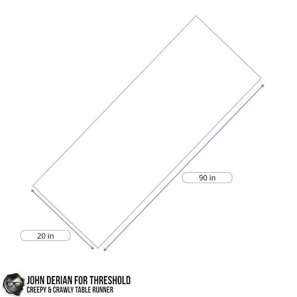 JOHN DERIAN CREEPY & CRAWLY TABLE RUNNER FOR THRESHOLD BAT FROG SNAKE HALLOWEEN - Picture 8 of 9